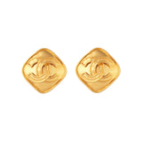 1994 Vintage Chanel Diamond Clip-On Earrings