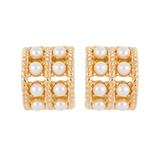 1980s Vintage Givenchy Faux Pearl Clip-On Earrings