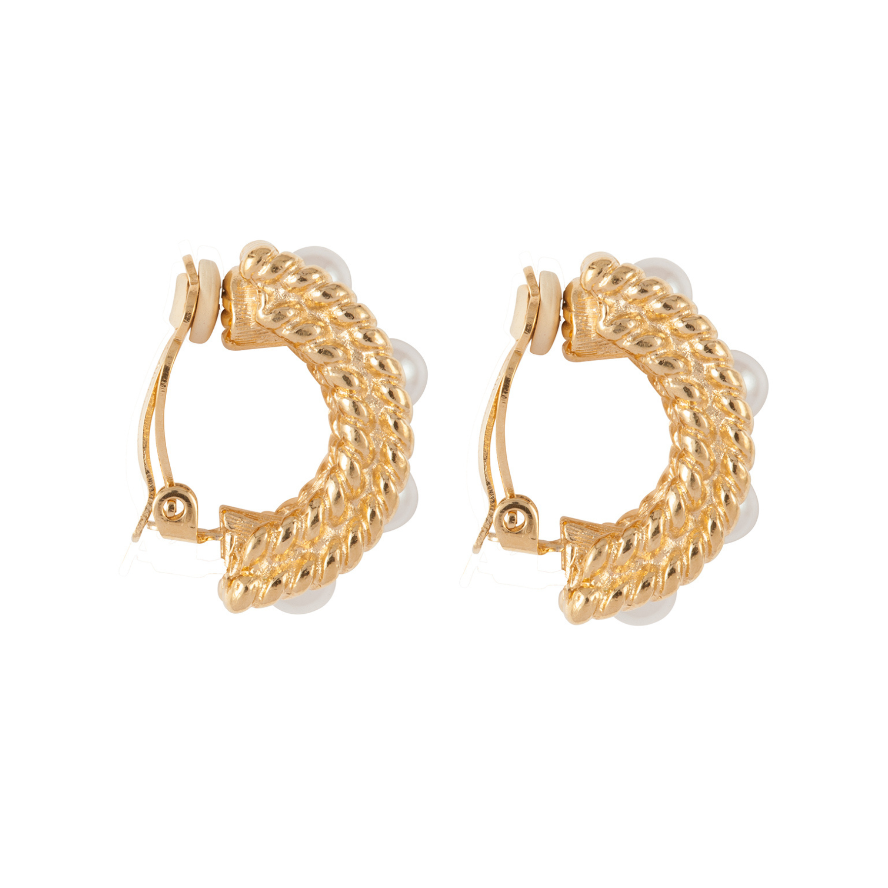 1980s Vintage Givenchy Faux Pearl Clip-On Earrings