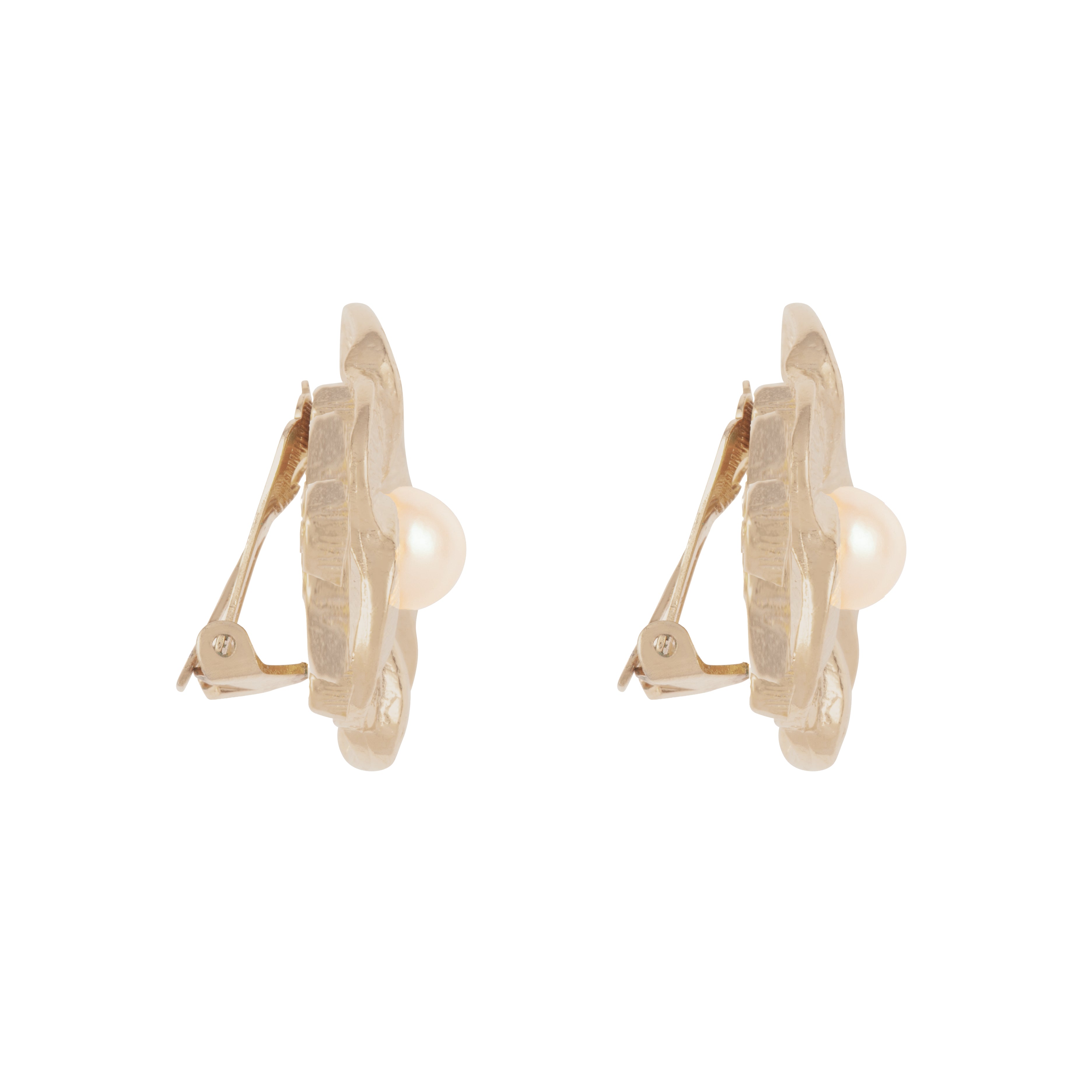 1980s Rare Vintage Christian Dior Floral Clip-On Earrings