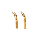 1980s Vintage Monet Tassel Clip-On Earrings