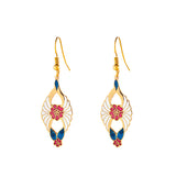 1980s Vintage Cloisonné Drop Earrings