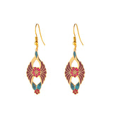1980s Vintage Cloisonné Drop Earrings