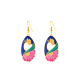 1980s Vintage Cloisonné Earrings