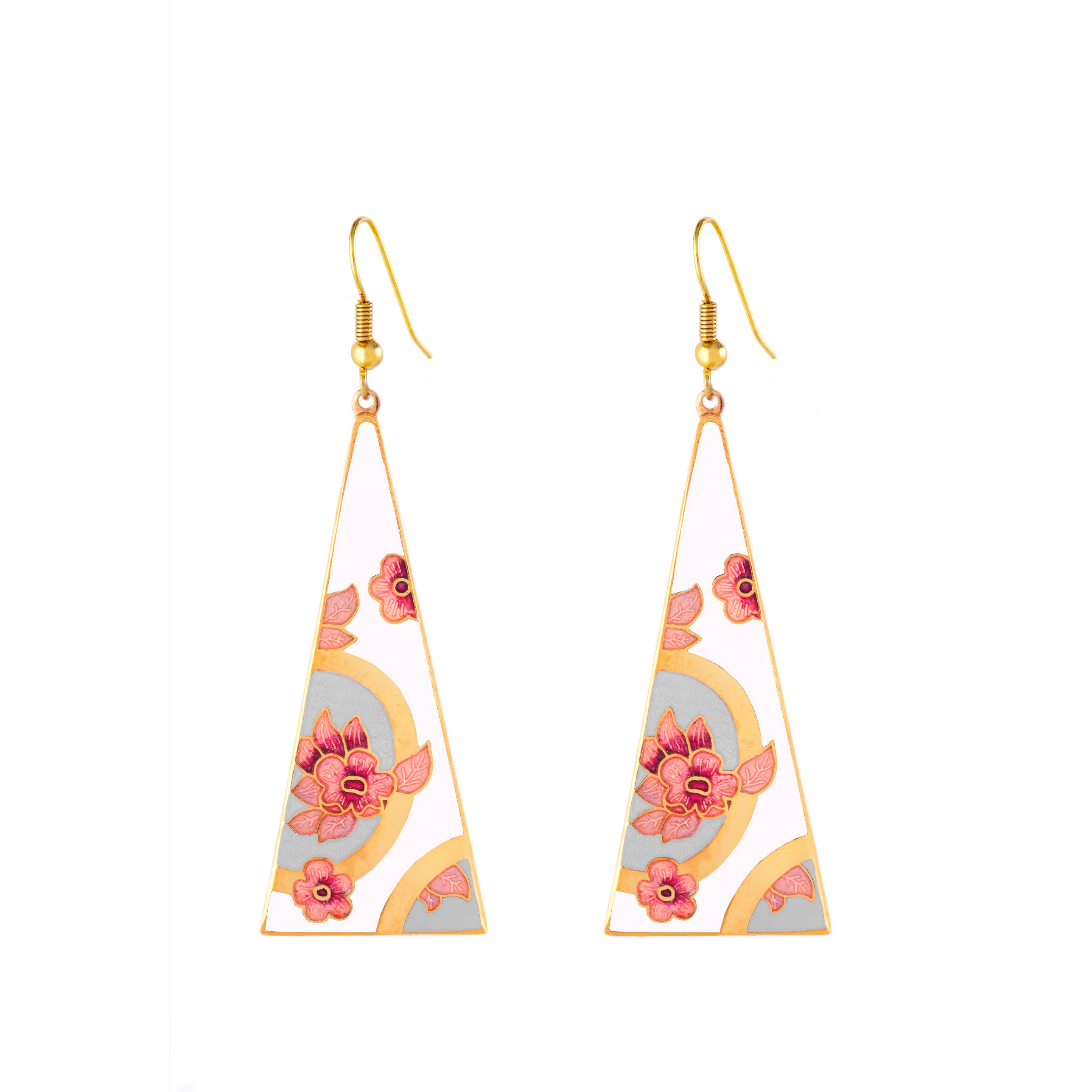 1980s Vintage Cloisonné Drop Earrings