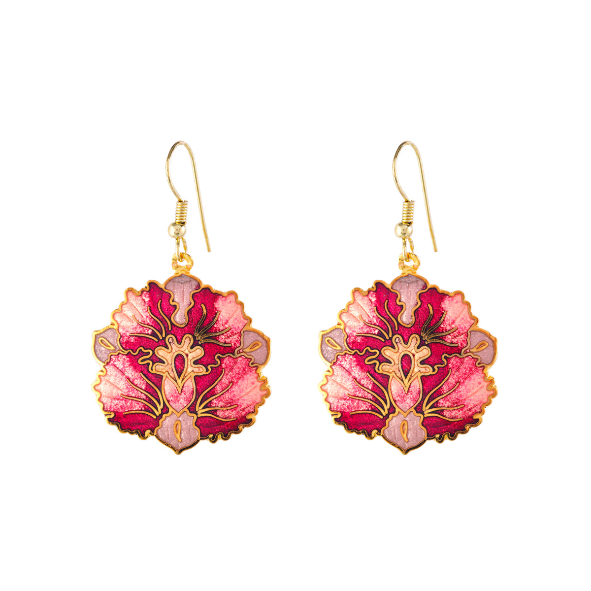 1980s Vintage Cloisonné Earrings