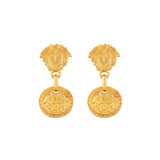 1980s Vintage Versace Medusa Clip On Earrings