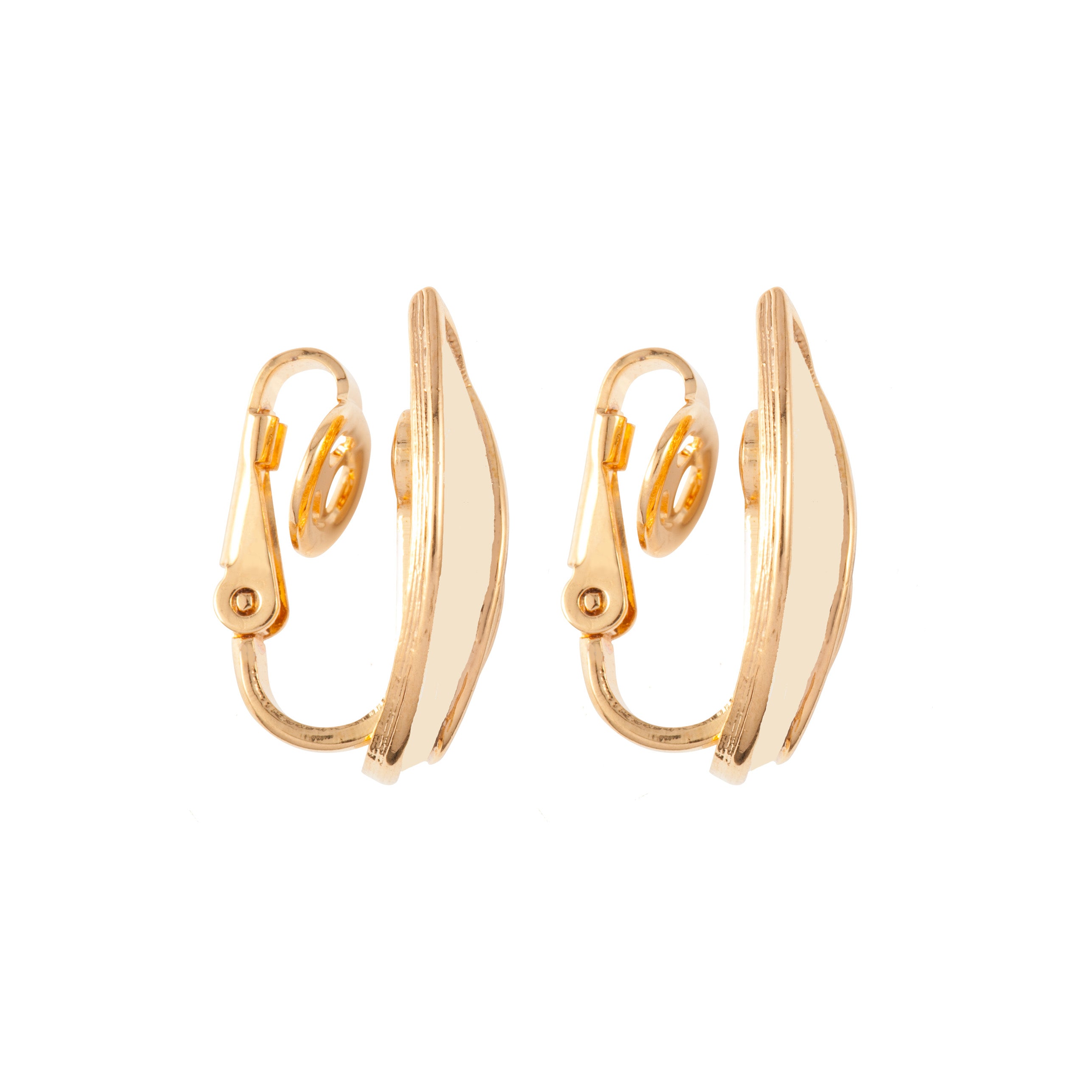 1980s Vintage D'Orlan Ivory Enamel Leaf Earrings