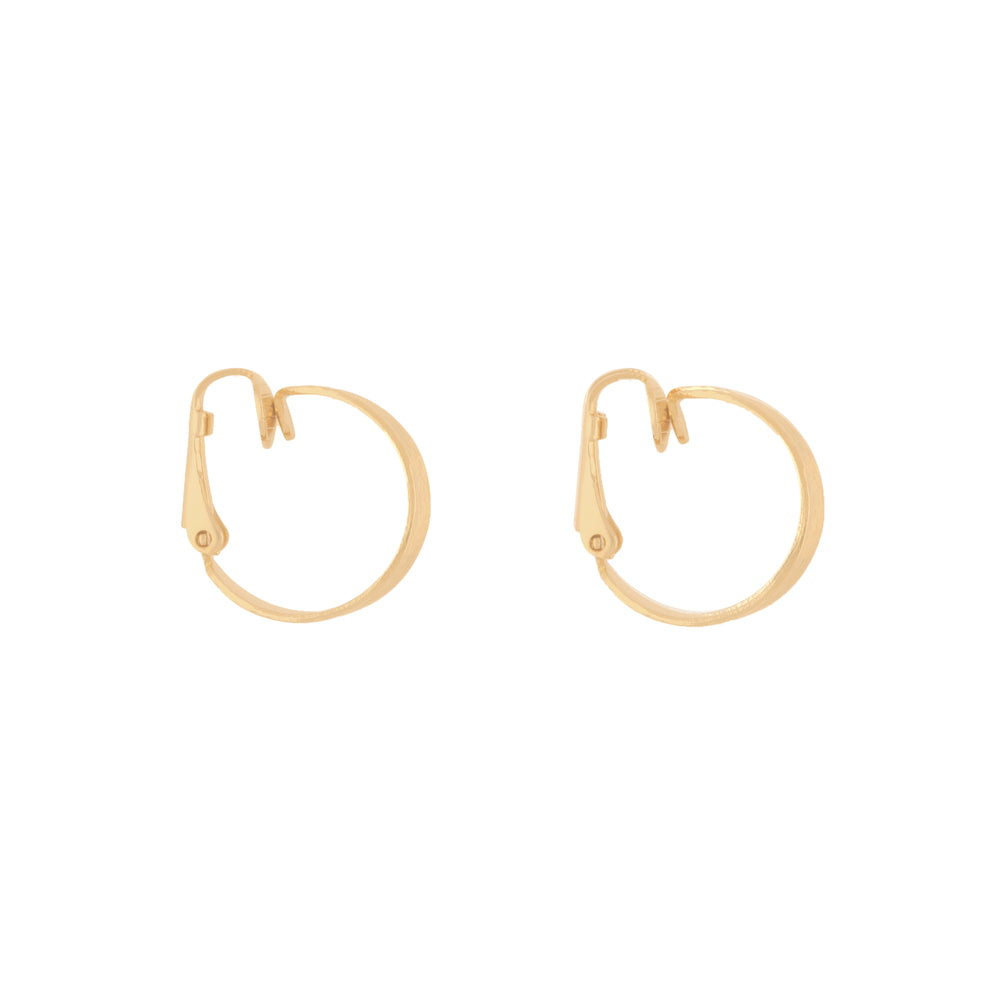 1980s Vintage Gold Hoop Clip-On Earrings