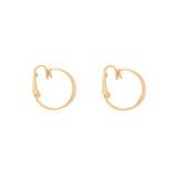 1980s Vintage Gold Hoop Clip-On Earrings
