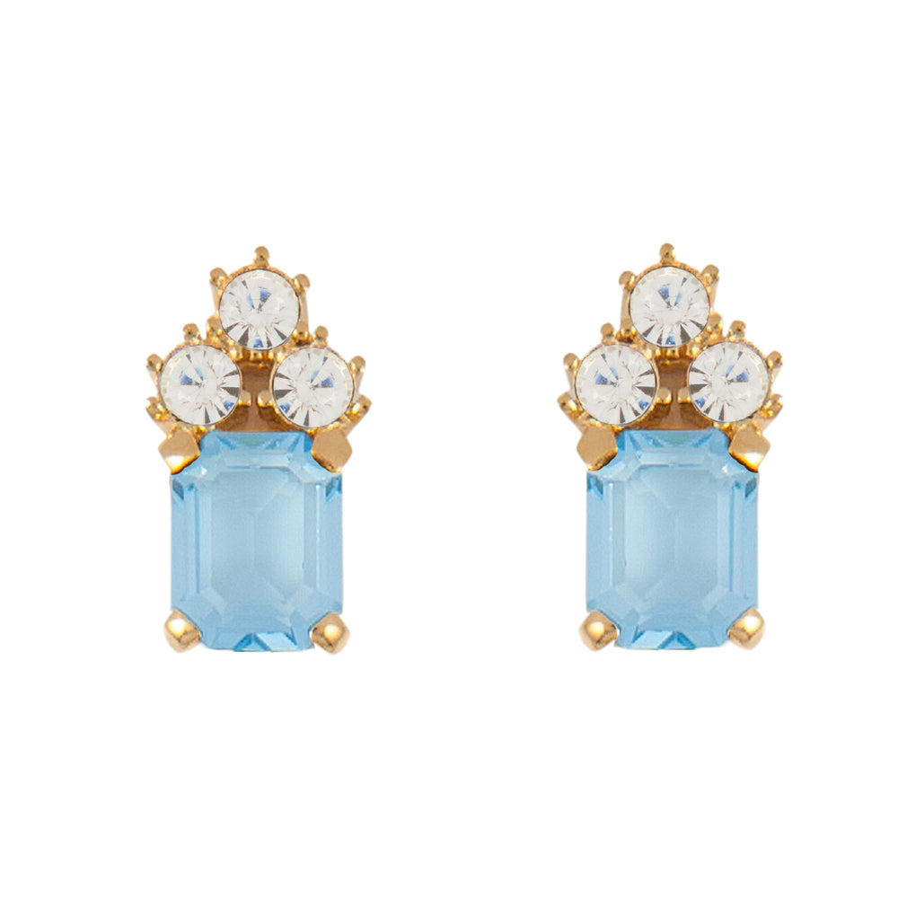 1980s Vintage Christian Dior Aquamarine Clip-On Earrings