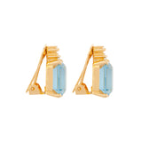 1980s Vintage Christian Dior Aquamarine Clip-On Earrings