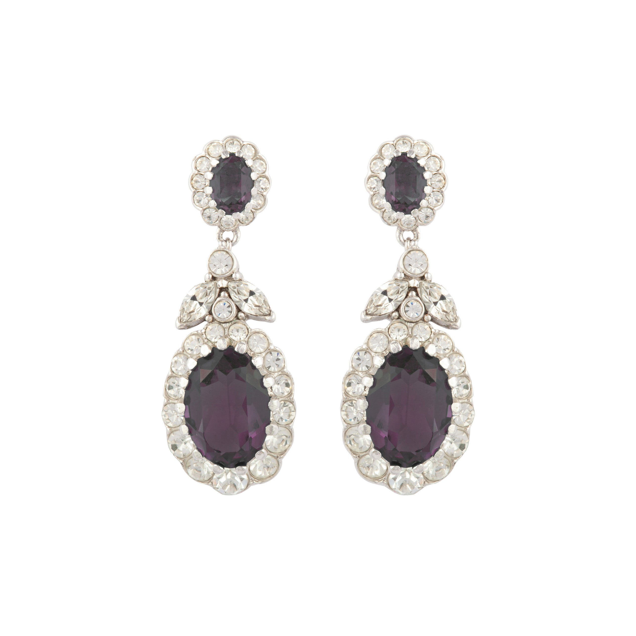 1980s Vintage Attwood & Sawyer Crystal Drop Earrings
