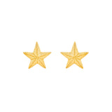 1980s Vintage Textured Star Earrings