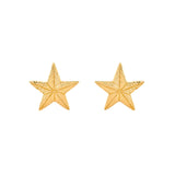 1980s Vintage Textured Star Earrings