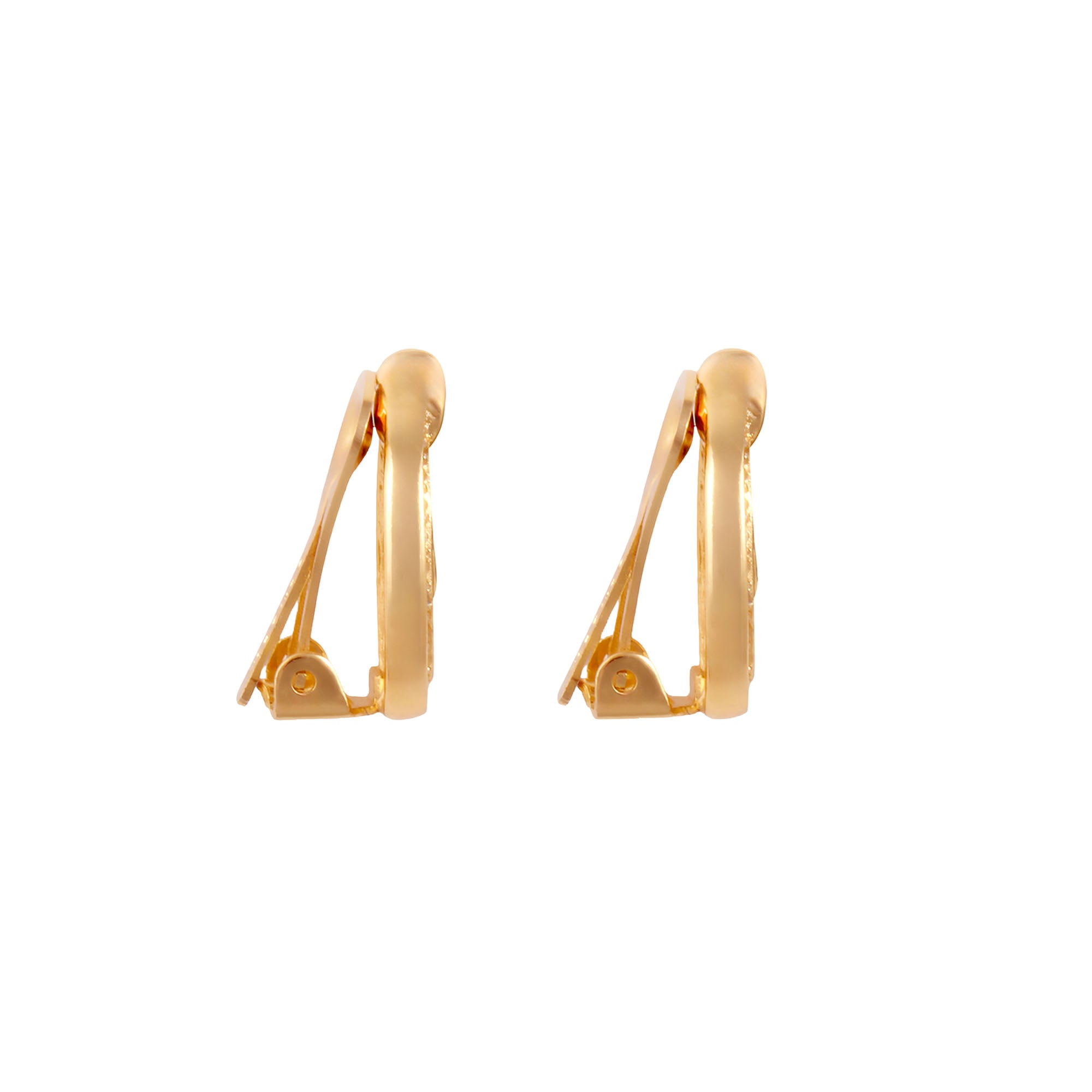 1980s Vintage Christian Dior Oval Logo Clip-On Earrings