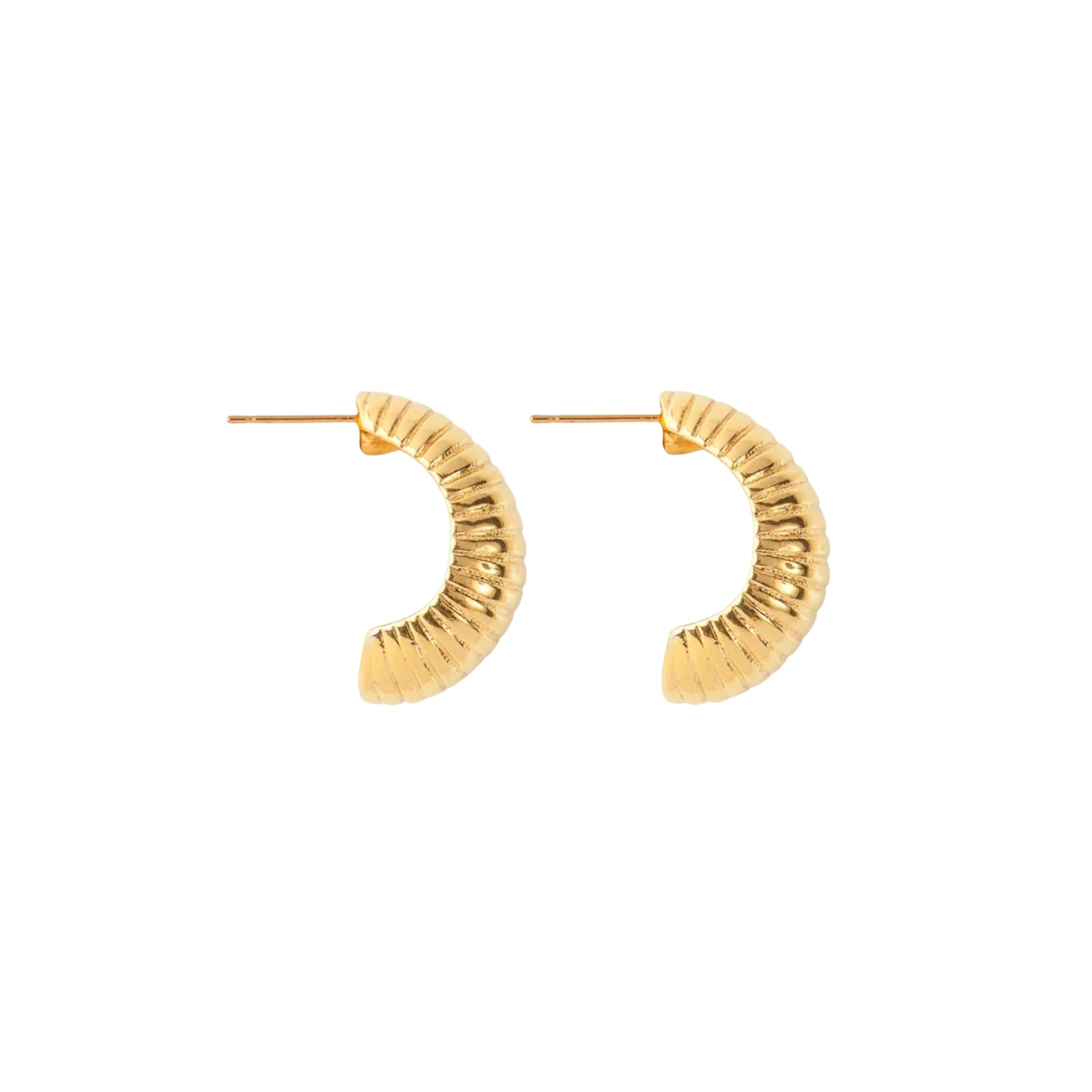 1980s Monet Gold Demi-Hoop Earrings
