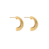 1980s Monet Gold Demi-Hoop Clip-On Earrings