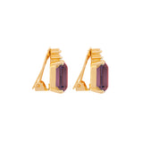 1980s Vintage Christian Dior Amethyst Clip-On Earrings