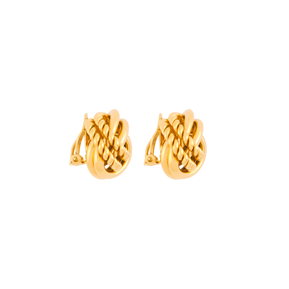 1980s Givenchy Sculpted Knot Clip-On Earrings