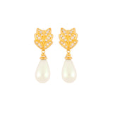 1980s Vintage Christian Dior Pearl Drop Clip-On Earrings