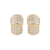 1980s Vintage Christian Dior Demi Hoop Clip-On Earrings