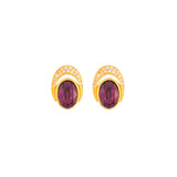 1980s Vintage Christian Dior Amethyst Earrings