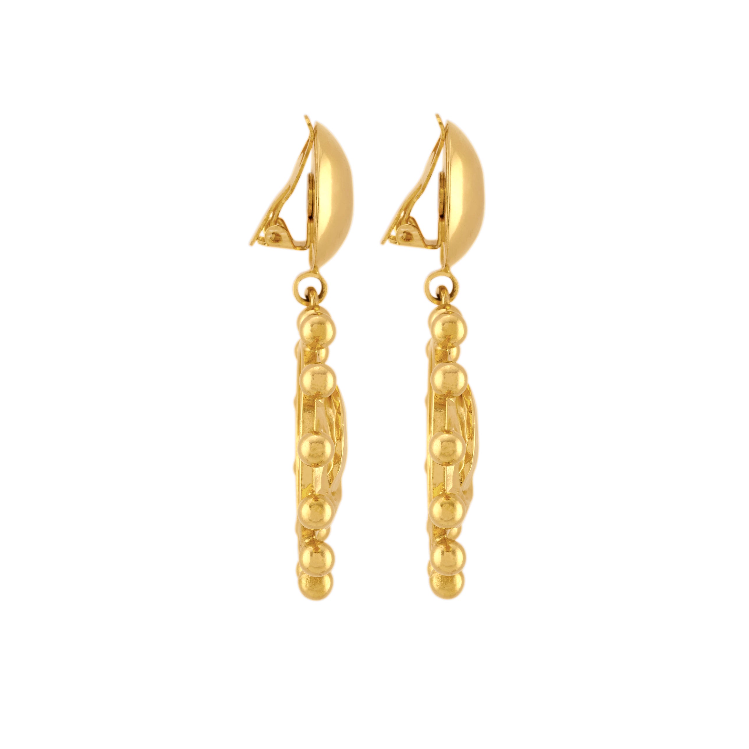 1980s Vintage Chanel Clip-On Earrings