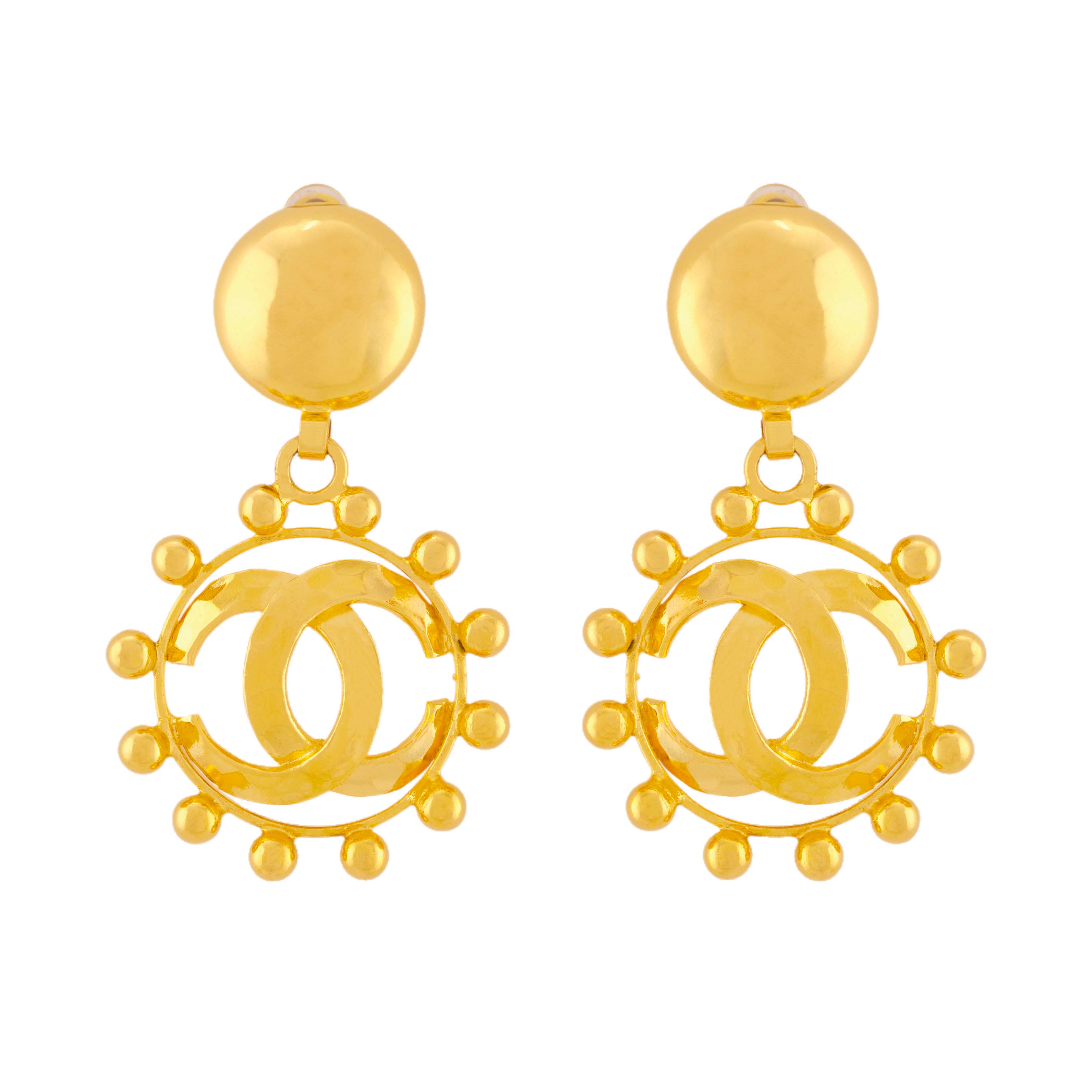 1980s Vintage Chanel Clip-On Earrings