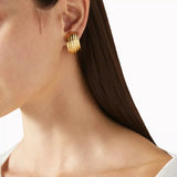 1980s Vintage Demi Hoop Clip-On Earrings