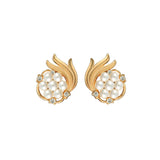 1960s Vintage Trifari Stylised Clip-On Earrings