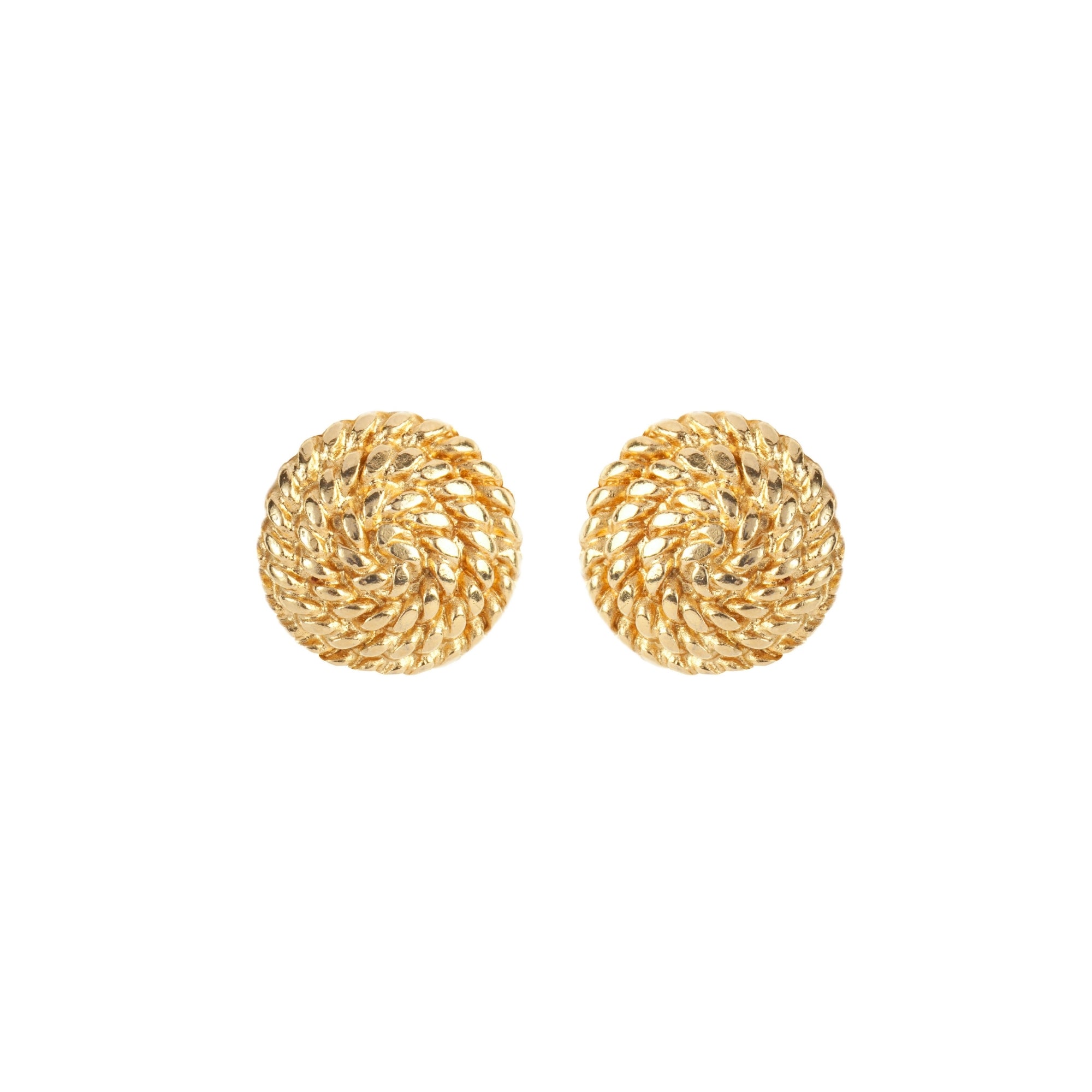 1980s Vintage Monet Gold Woven Earrings