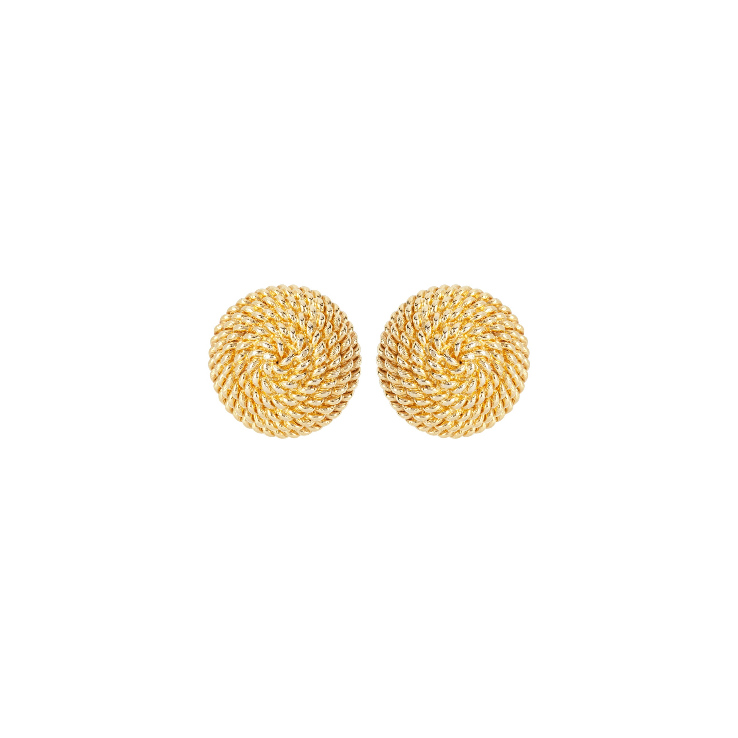 1980s Vintage Monet Gold Woven Earrings