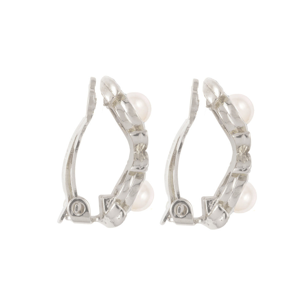 1980s Vintage D'Orlan Faux Pearl Clip-On Earrings