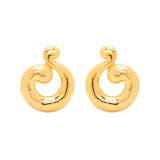 1990s Vintage Yves Saint Laurent Swirl Clip-On Earrings