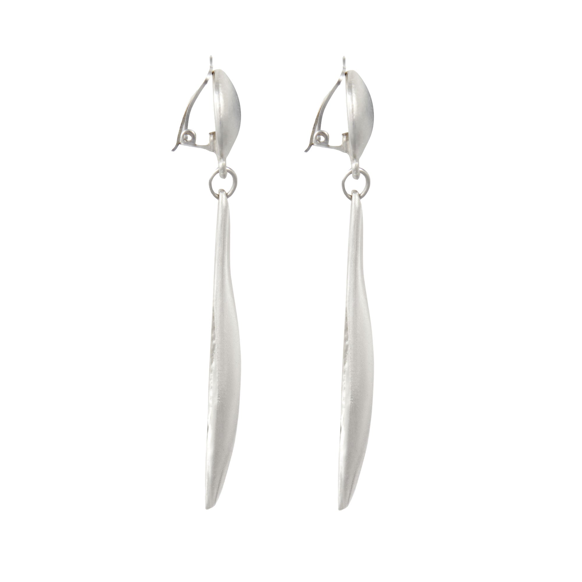 1990s Vintage Brushed Drop Earrings
