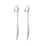 1990s Vintage Brushed Drop Earrings
