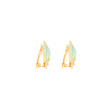 1980s Vintage Stylised Leaf Clip-On Earrings