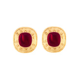 1987 Vintage Chanel Faux Ruby Clip-On Earrings