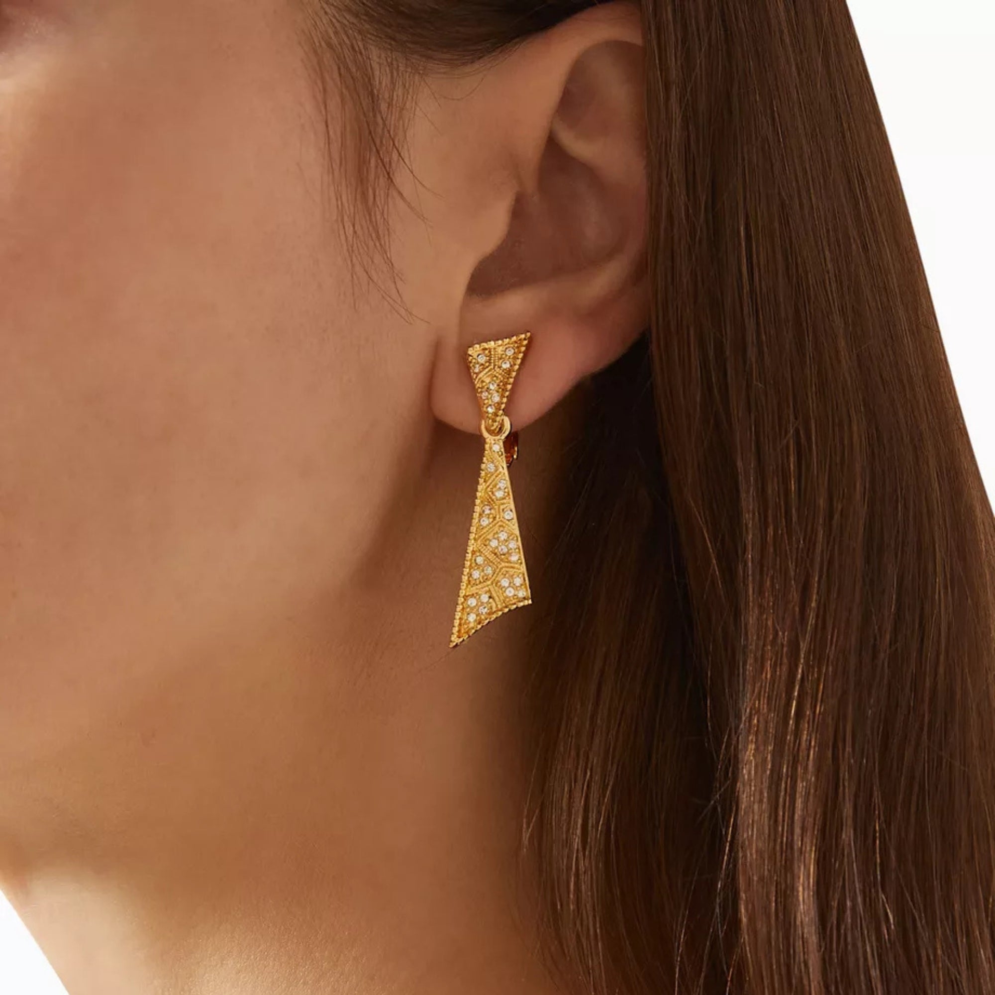 1980s Vintage D'Orlan Geometric Clip-On Earrings