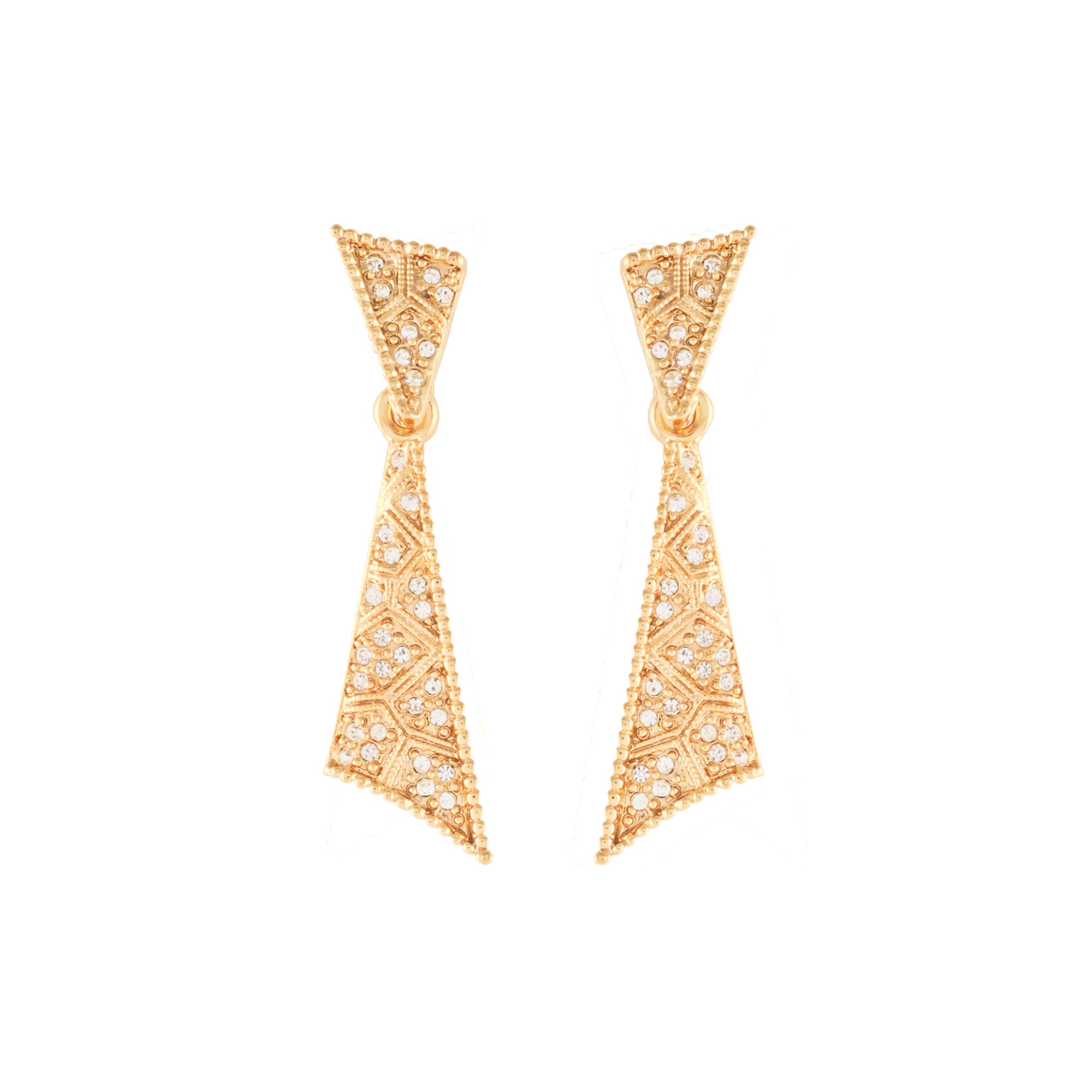 1980s Vintage D'Orlan Geometric Clip-On Earrings