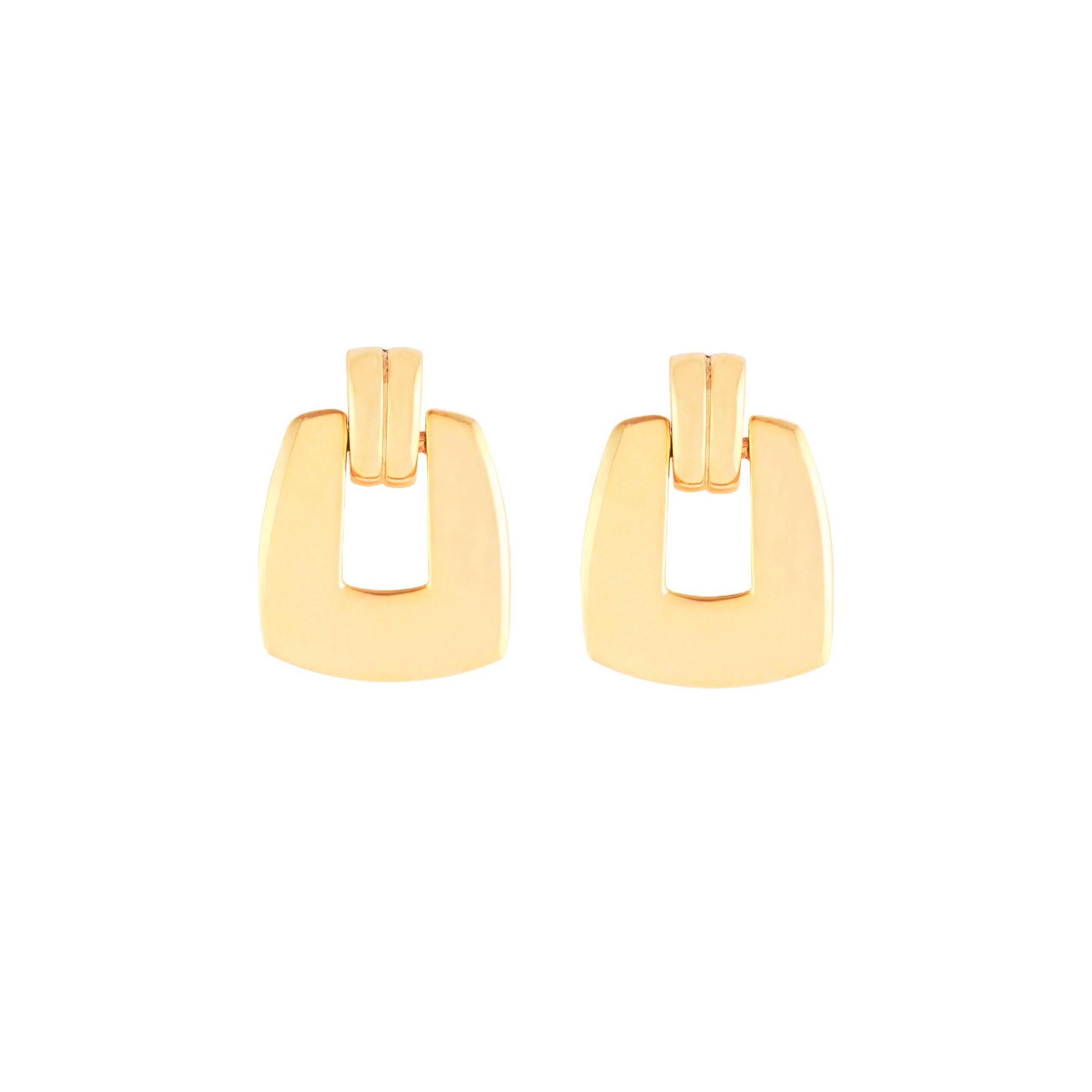 1980s Vintage Napier Door Knocker Earrings