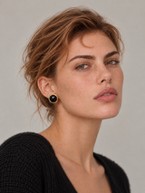 1980s Vintage Napier Black Clip-On Earrings