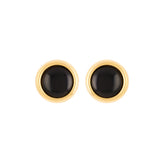 1980s Vintage Monet Black Clip-On Earrings