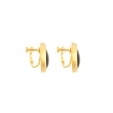 1980s Vintage Monet Black Clip-On Earrings