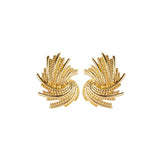 2000s Vintage Sunburst Swirl Clip-On Earrings