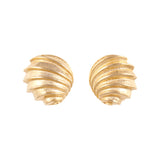 1980s Vintage Shell Clip-On Earrings