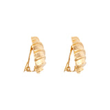 1980s Vintage Shell Clip-On Earrings