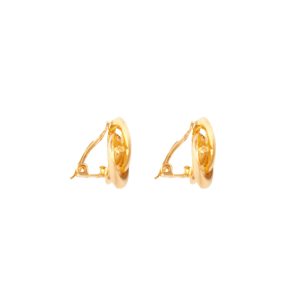 1990s Vintage Love Knot Clip-On Earrings