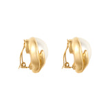 1990s Vintage Faux Pearl Clip-On Earrings